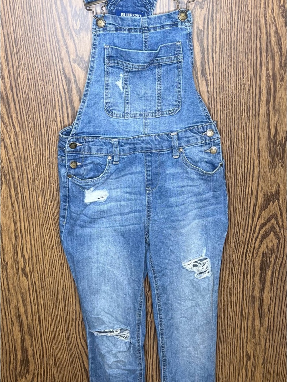 Blue Spice Medium Blue Denim Overalls